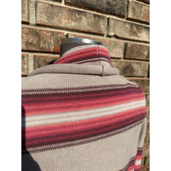 Old Navy Womens Cardigan Size Medium Brown Beige Red Cotton Blend‎ Boho Striped - Picture 8 of 11